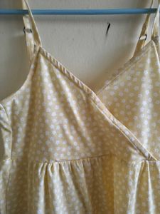 Yellow Floral Tiered Mini Dress