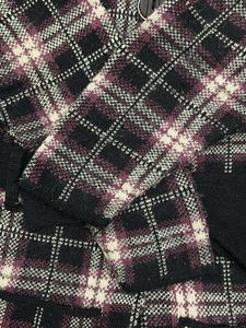 Plaid Wool Blend Coat