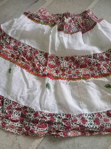 Floral Print Tiered Mini Skirt