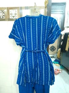 Blue Striped co ord