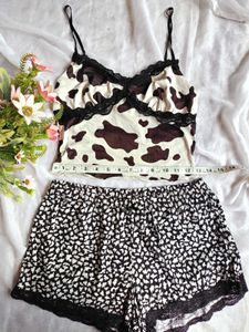 Cute Cow Print Pajama Set