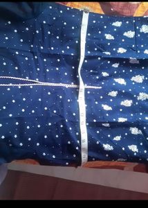 Unused Beautiful Navy Blue Soft Cotton Kurti