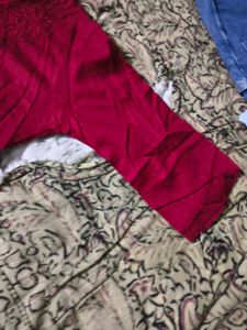 Embroidered Maroon Kurta