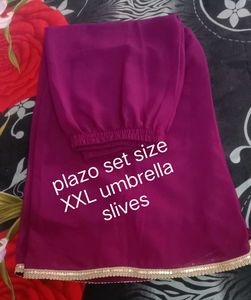 wine colour Palazzo Set with Sequins