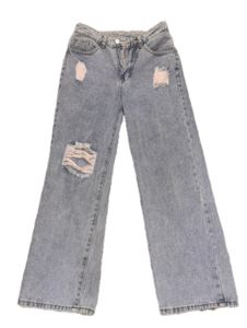Distressed Wide Leg Jeans