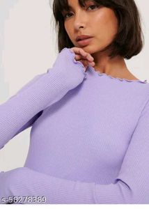 Lilac Lettuce Hem Top