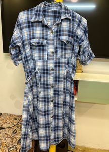 🔥BIG SALE 🔥Winter Shirt Style Kurti With Knot