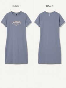 Comfortable Blue T-Shirt Dress