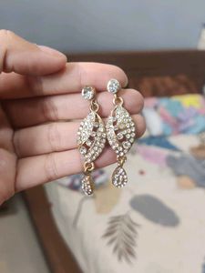 Elegant Dangle Earrings with Crystals