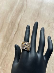 Statement Ring with Gemstones blue sapphire