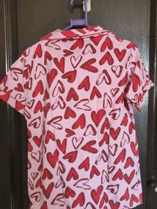 Cute Heart Print Pajama Set