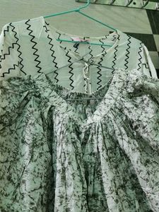 Chic Striped Kurti Dhoti Set