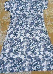 Floral Print Short Sleeve Dress with belt
