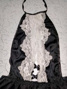 Black Lace Maid Lingerie Set