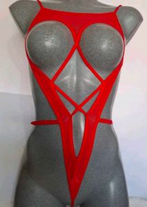 Striking Red High-Cut Monokini