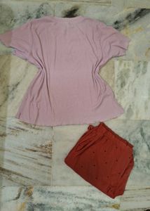 Pastel Sun embroidered cute nightsuit