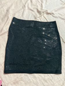 Sparkly Black Mini Skirt
