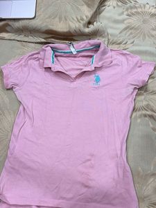 US P Assn Pink Polo T-S