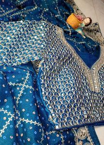 Elegant Teal Lehenga Choli Set