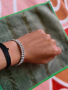 Silver-Tone Bangle Bracelet
