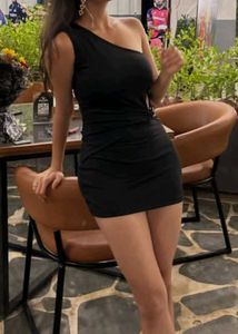 SHEIN One-Shoulder Black mini dress