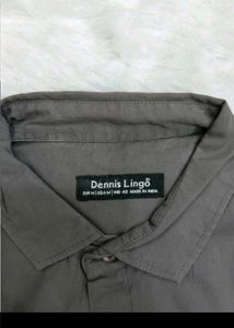 Men's Dark Grey Button-Up Shirt