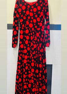 Elegant Polka Dot Maxi Dress
