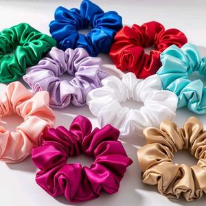 Satin Scrunchies Hair Ties - Pack of 5