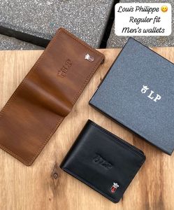 Louis Philippe Black Leather Men's Wallet