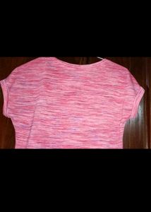 Chic Pink &amp; Black Lace Detail Top