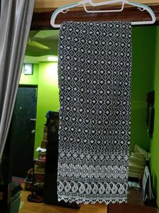 Boho Black &amp; White Printed Midi Dress with Pant