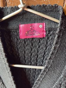 Vintage Sleeveless Cardigan Vest