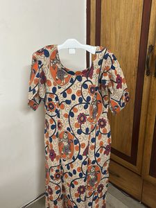 Traditional Indian Kurta with Kalamkari Print