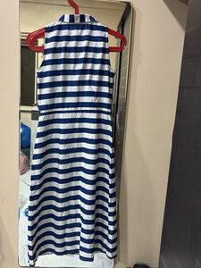 Striped Button-Up Maxi Dress