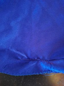 Royal Blue Party Wear Long Gown - Net Embroidered