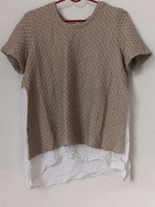 Beige Zara Top - Worn Once , Great Condition