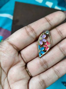 Floral Enamel Leaf Earrings