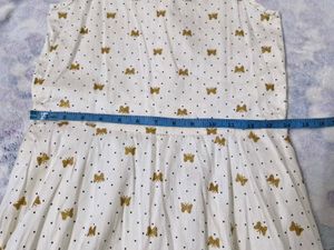 Cute Butterfly Cold Shoulder Dress 9/10y