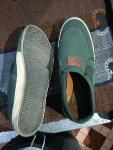 Sparx Green Slip-On Casual Shoes