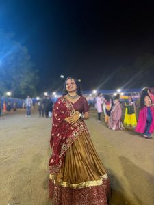 Navratri Chaniyacholi- Cherry red and brown