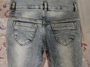 High-Waisted Acid Wash Jeans