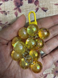 Yellow Grape Charm Keychain