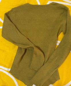 Stylish Yellow Wrap Top