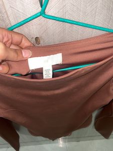H&amp;M Brown Long Sleeve Bodysuit