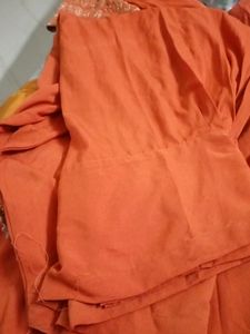 Vintage Orange Paisley Dress