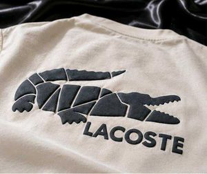 Lacoste Cream Graphic Tee