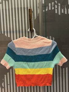 Striped Knit Crop Top
