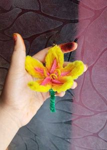 Handmade Yellow Flower Rapunzel keychain