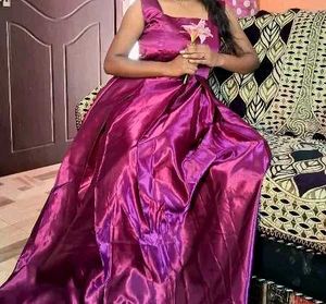 Elegant Magenta A-Line Gown