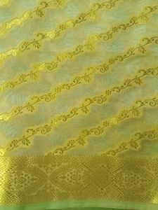 Elegant Yellow Saree with Golden Border